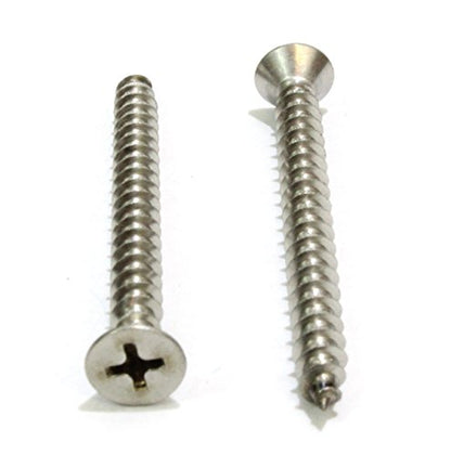 8 X 1'' Stainless Flat Head Phillips Wood Screw (100 Count)