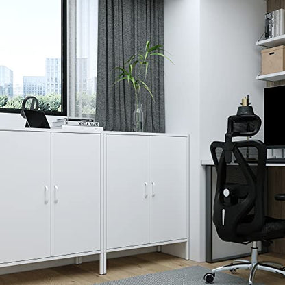 Metal Storage Cabinet with Doors and Shelves