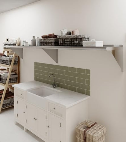 18 in. x 96 in. Stainless Steel Wall Mount Shelf