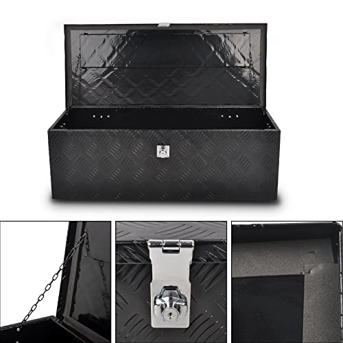 30In Aluminum Tool Box 5 Bar Tread Chest Box Flatbox for Truck Car Outdoor