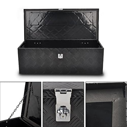 30In Aluminum Tool Box 5 Bar Tread Chest Box Flatbox for Truck Car Outdoor