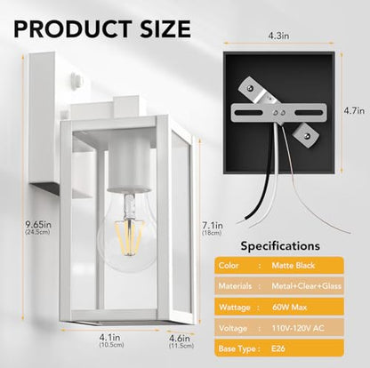 Dusk to Dawn Outdoor Light Fixtures (2 Count)