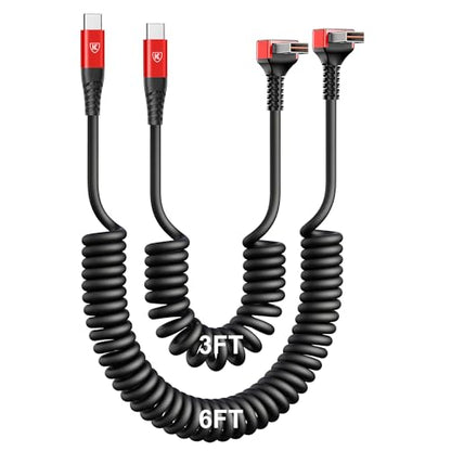 90 Degree USB A to USB C Cable (2 Count)