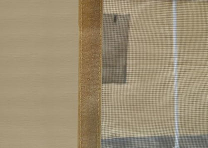 Carport Sidewall Panel with Mesh Windows and Elastic Ball Bungees
