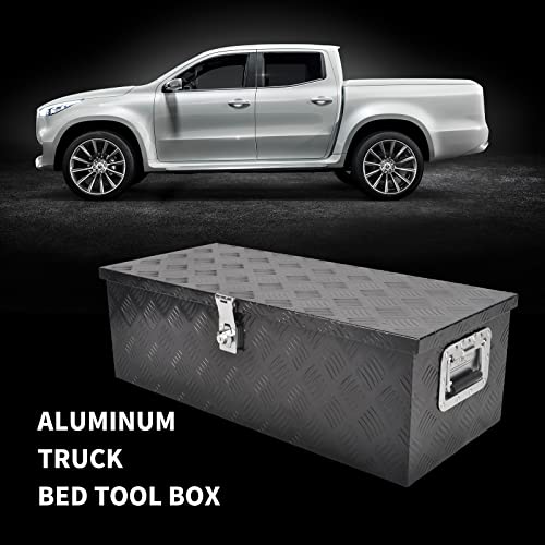 30In Aluminum Tool Box 5 Bar Tread Chest Box Flatbox for Truck Car Outdoor