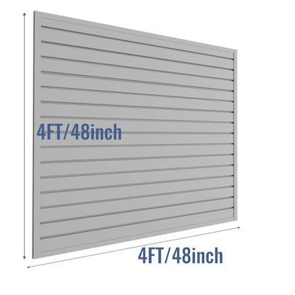 Slatwall Panel Garage Organizer PVC Slatwall Heavy Duty Wall Mounted Rack (4 Count)