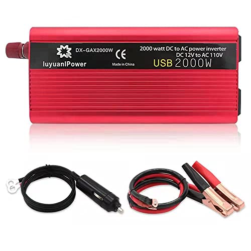 Car 1500W Inverter 12V to 110V AC 700W Continuous USB QC3.0 Off Grid RV