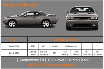 6 Layers Waterproof Car Cover for Dodge Challenger 2008