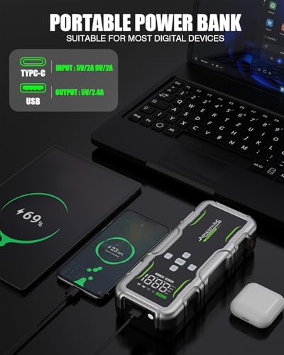 8000A Jump Starter with Air Compressor