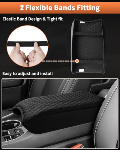 Center Console Cover for Honda Passport 2026 Armrest Cover Center Console Cushion Pad Leather Middle Console Arm Rest Lids Protector for Passport TrailSport