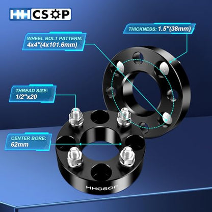 4x4 Golf Cart Wheel Spacers 1.5 inch