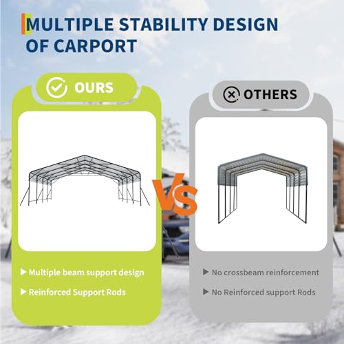 20x20x9FT Metal Car Port