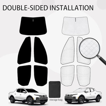 5pcs Thicken Car Sun Shades for Hyundai Santa Cruz 2022 (5 Count)