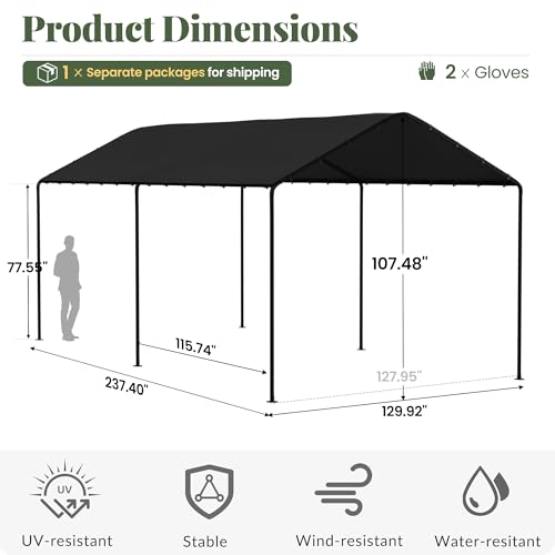 Carport 10‘ x 20’ Garage Car Canopy w