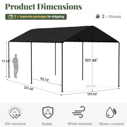 Carport 10‘ x 20’ Garage Car Canopy w