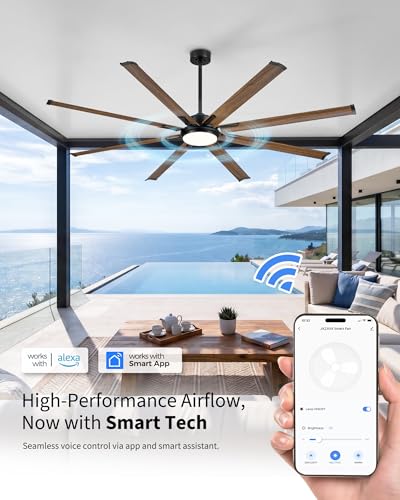 84 Inch Large Ceiling Fan with Light