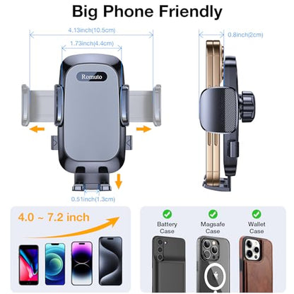Phone Holders for Your Car Phone Holder Mount【Super Suction】Cell Phone Holder for Car Accessories for Women Men【360° Adjustable】Suction Phone Mount for Car