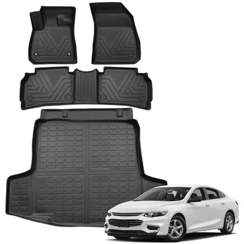 Floor Mats & Cargo Liner Set Custom Fit for Chevy Malibu 2025 2017