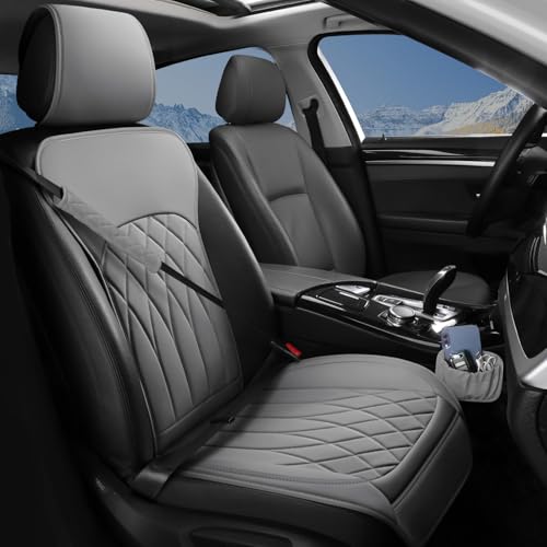 1 Pack Waterproof Front Car Seat Cover for Car Truck SUV Grey