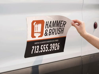 2-Pack, (16x24 in) Custom Laminated Car Magnets for Business Advertising (2 Count)