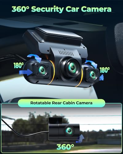 4 Channel Dash Cam 360 View Front and Rear Inside Left Right