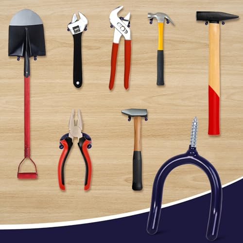 6 Pack Garage Storage System Steel U Hooks with Anti (6 Count)