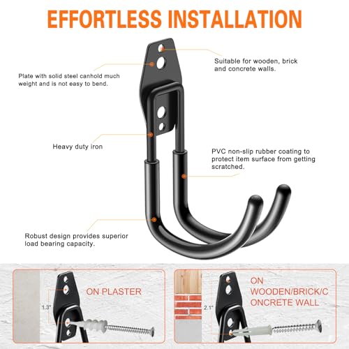 Heavy Duty Garage Hooks 4 Pack