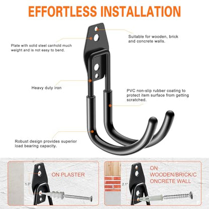 Heavy Duty Garage Hooks 4 Pack