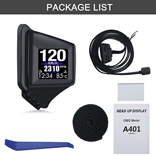 Head Up Display for Car Digital Speedometer Display GPS+OBD2 Dual System Smart Gauge MPH Clock RPM Over Speed Alarm Odometer for All Vehicle