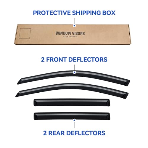 Window Visors Rain Guards for 2010 2011 2012 2013 2014 Subaru Outback