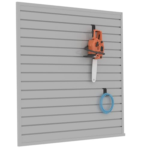 Slatwall Panel Garage Organizer PVC Slatwall Heavy Duty Wall Mounted Rack (4 Count)