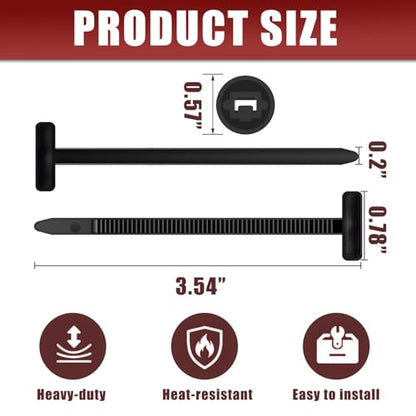 200 Pack Nylon Universal Cable Tie Buckle Zip Tie (200 Count)