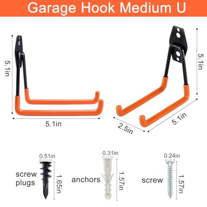 Garage Hooks Heavy Duty (4 Count)