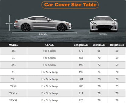 Heavy Duty Car Cover Waterproof All Weather
