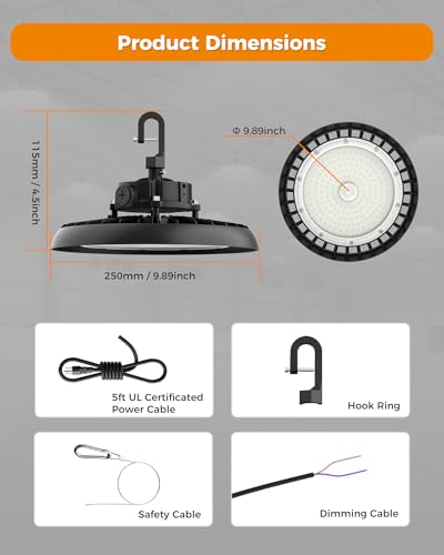 240W UFO LED High Bay Light 24 Pack (24 Count)