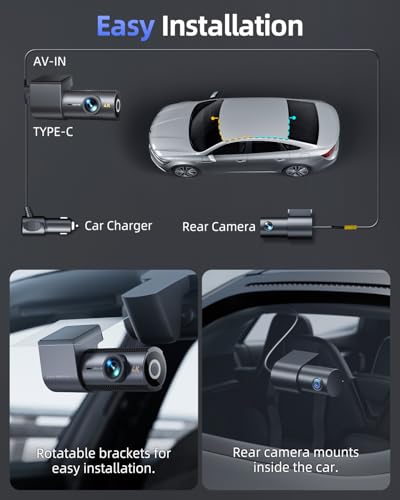 4K Dash Cam Front and Rear