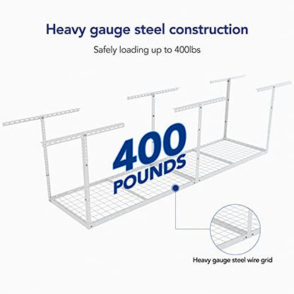 2x8 Overhead Garage Ceiling Storage Rack Organization