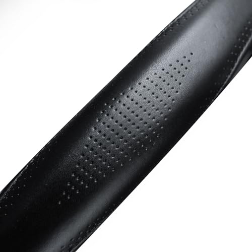 Top Grade Black Genuine Leather Steering Wheel Cover Men Women