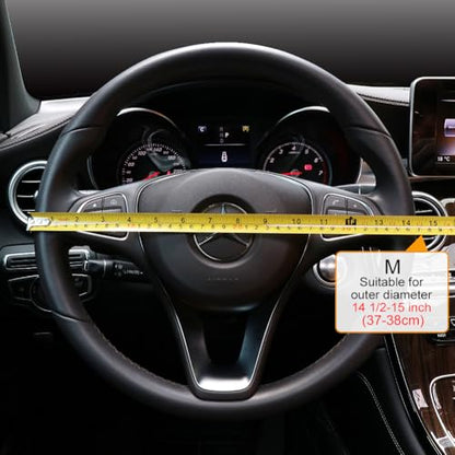 Breathable Car Steering Wheel Cover 15 inch Auto Universal Leather Wrap Non