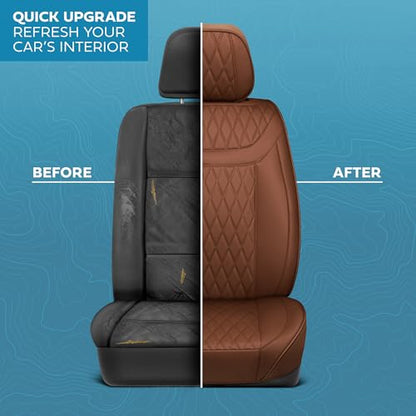 Curated Teracotta Leather Seat Covers for Cars & SUVs