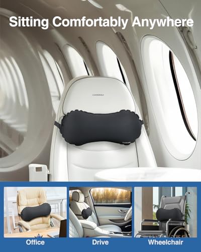 Inflatable Lumbar Pillow for Airplane Travel
