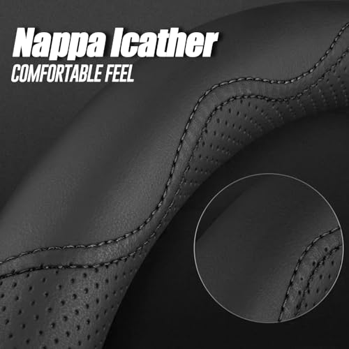 Nappa Premium Leather car Steering Wheel Cover