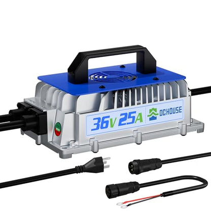 36V 25A Lithium Charger ≥93% Efficiency for Golf Cart Batteries