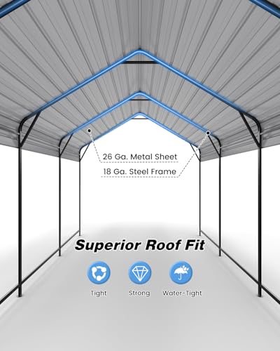 10'x15'x10' Heavy Duty Metal Carport