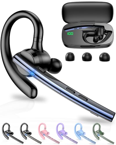 Bluetooth Headset V5.1 72H Talk Time Dual Mic with Mute Button for Business