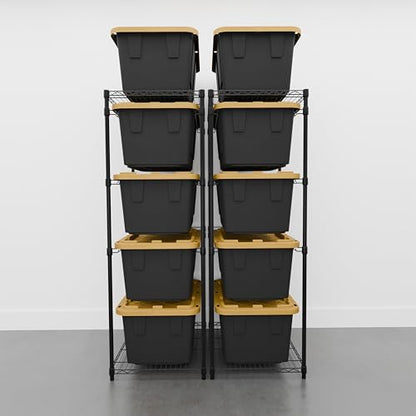 5 Tier Steel Tote Rack for 27 Gallon Bins (2 Count)