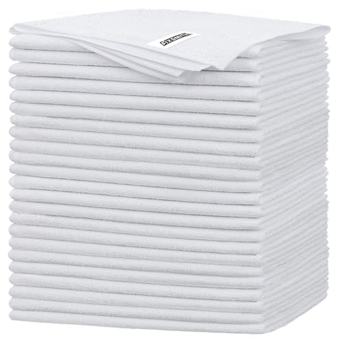 White Microfiber Cleaning Cloth (24 Count)