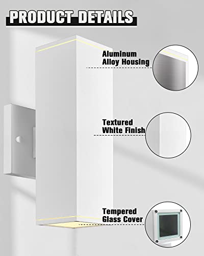 Modern Outdoor Wall Light (2 Count)