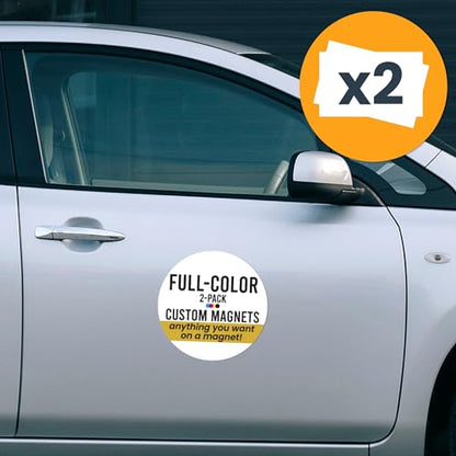 Custom Round Car Magnets 12" (2 Count)