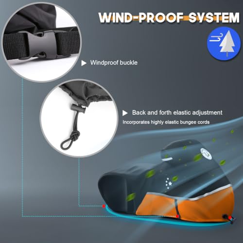 Motorcycle Cover 420D Heavy Duty All Season Universal Weather Waterproof Outdoor Protection 96" XXL Vehicle Cover